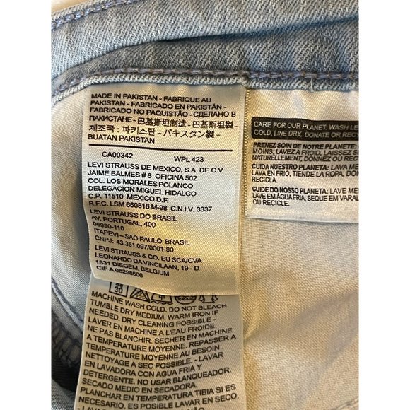 Levi's Womens Jeans Skinny Leg Mid Rise Five Design Pockets Cotton Blue Size 8 - Picture 5 of 11
